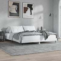 Bedframe bewerkt hout wit 140x200 cm - thumbnail