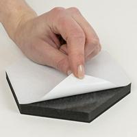 QUVIO Vilten memobord hexagon set van 10 - Zwart - thumbnail