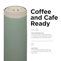 Klean Kanteen TKWide 16oz/473ml met koffie dop Thermosfles Sea Spray 473ml - thumbnail