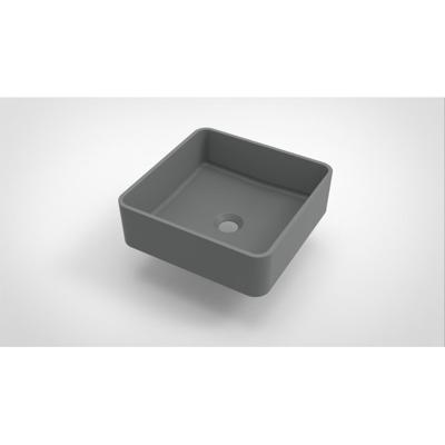 Arcqua Case waskom - 37x37cm - Vierkant - Cast marble - Grijs Mat WAS452415 Arcqua Case waskom - 37x37cm - Vierkant - Cast marble - Grijs Mat WAS452415