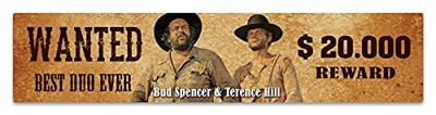 Bud Spencer & Terence Hill Tin Sign with Magnet Wanted 16 x 3,5 cm