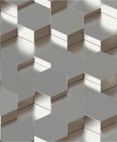 Dutch Wallcoverings Behang Galactik 3D Zeshoek Zilver L970-09 - thumbnail