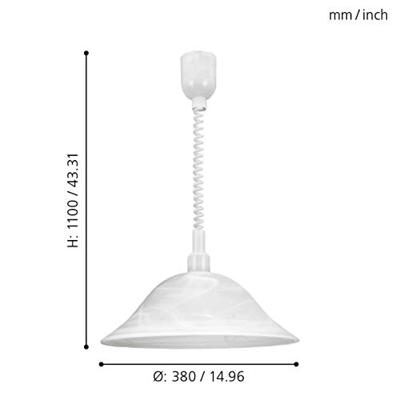 Eglo HanglampAlessandra glas - 3355