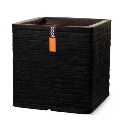 Capi plantenbak nature row vierkant 40x40 cm zwart kblro903