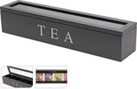 Theedoos zwart 6-vaks - thumbnail