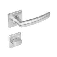 Deurkruk 1248 Blok op rozet vierkant met WC8mm RVS - thumbnail