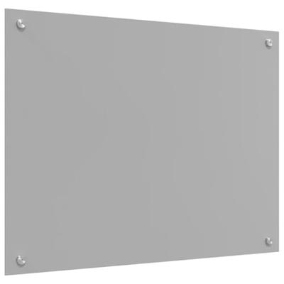 VidaXL Keuken spatscherm lichtgrijs 80 x 60 cm gehard glas