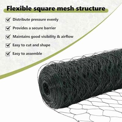 VidaXL Hexagon hek groen 0,5 x 50 m pvc