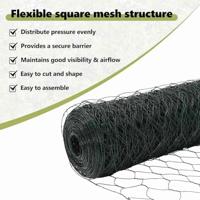 VidaXL Hexagon hek groen 0,5 x 50 m pvc - thumbnail