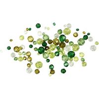 Creativ Company Facetkralen mix groen glitter, 45 gram - thumbnail