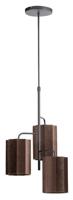 Light & Living Hanglamp 'Edisa' 3-lamps, kleur Donkerbruin - thumbnail