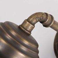 KS Verlichting Bronzen muurlampTours met koperen kap - 1352 - thumbnail