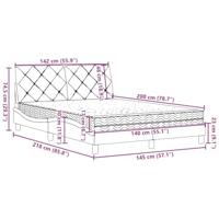 Bed met matras stof zwart 140x200 cm - thumbnail