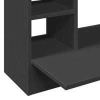 Wandbureau 105x48x75 cm bewerkt hout zwart - thumbnail
