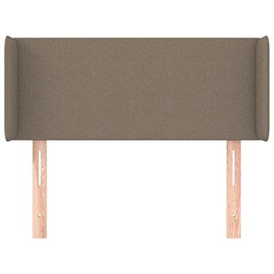 Hoofdbord met randen 93x16x78/88 cm stof taupe