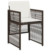 11-delige Tuinset met kussens poly rattan bruin - thumbnail