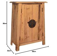 Badkamerkastje 59x32x80cm gerecycled massief grenenhout - thumbnail