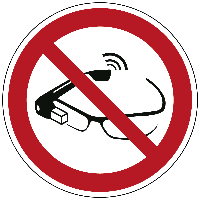 Gebruik van slimme brillen verboden - Ø 150 mm - Sticker - thumbnail