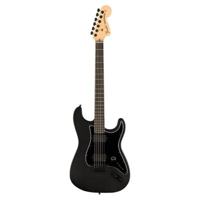 Fender Jim Root Stratocaster Flat Black EB elektrische gitaar met Deluxe Black Tweed koffer