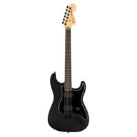 Fender Jim Root Stratocaster Flat Black EB elektrische gitaar met Deluxe Black Tweed koffer - thumbnail