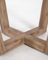 Kave Home Ronde Tuintafel 'Shanelle' houten onderstel, Ø120cm, kleur Grijs - thumbnail