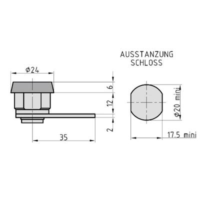 Basi 9000-1325 Hendelslot Zilver