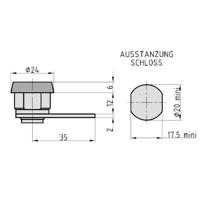 Basi 9000-1325 Hendelslot Zilver - thumbnail