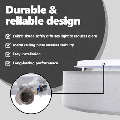 VidaXL Plafonnière met schijnwerpers grijs 38 x 38 x 13,5 cm stof