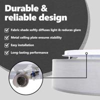 VidaXL Plafonnière met schijnwerpers grijs 38 x 38 x 13,5 cm stof - thumbnail