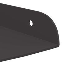 Wandplank met plank met opslag 2 pcs Zwart 18 x 18 x 2.3 cm - thumbnail