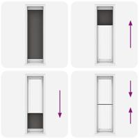 Pliss rolgordijn 65x200 cm stofbreedte 64,4 cm polyester zwart - thumbnail