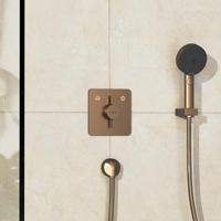Hansgrohe DuoTurn Q kraan inbouw voor 2 functies, Brushed Bronze - thumbnail