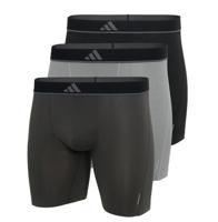 Adidas Boxershorts Micro flex lang 3-pack zwart grijs - thumbnail