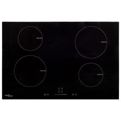 VidaXL Inductiekookplaat 4 zones aanraakbediening 7000 w 77 cm glas