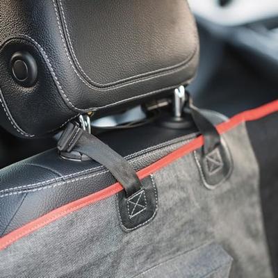 KONG 2-in-1 Autodeken Bench Seat Cover en Hangmat, antraciet-rood - thumbnail
