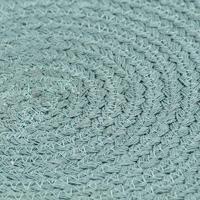 Placemats 6 st rond 38 cm katoen effen groen - thumbnail