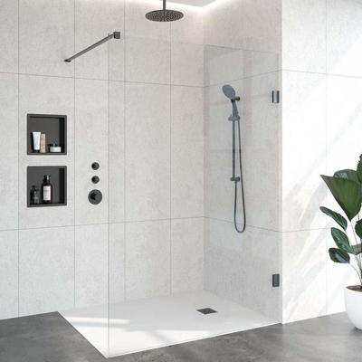 Inloopdouche Compleet Just Creating Profielloos 140 cm Gunmetal Sanitop Inloopdouche Compleet Just Creating Profielloos 140 cm Gunmetal Sanitop