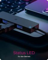 ICY BOX USB 3.0 HUB (4-in-1) met 4X USB-A-poorten, USB-verdeler, USB-C & USB-A-aansluiting, splitter, meervoudige stekker, IB-HUB1424-C3 - thumbnail