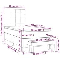 Boxspring met matras fluweel donkergroen 80x200 cm - thumbnail