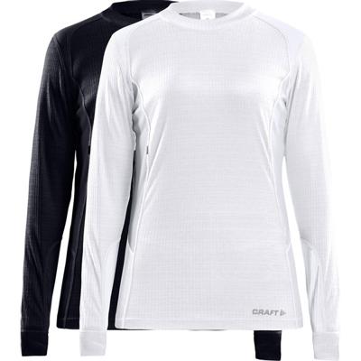 2-Pack Core Thermoshirt Lange mouw Dames - Warm thermisch ondergoed Ronde hals - Thermotrui