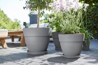 Elho loft urban schotel rond 17 cm warm grijs - thumbnail