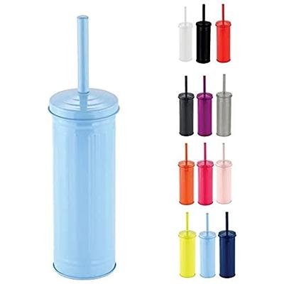 MSV Industrial Toilet|wc-borstel houder - metaal - pastel blauw - 38 c