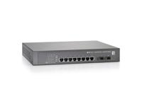 LevelOne GEP-1021 - Switch - 8 x 10/100/1000 (PoE+) + 2 x Gigabit SFP - rack-uitvoering - PoE+ (250 W) - thumbnail
