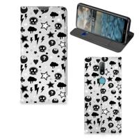 Mobiel BookCase Nokia 2.4 Silver Punk - thumbnail