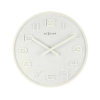 NeXtime klok 3096wi wood wood medium, ø35.5 cm,wall, white - thumbnail