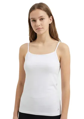 Meisjes Spaghetti hemd Organic 31960 - Kinder basic onderhemd Biologisch katoen - Verstelbare bandjes