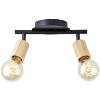 Brilliant 2-lichts plafondlampTiffany zwart met hout - 99682/76 - thumbnail