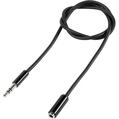 SpeaKa Professional SP-7870692 Jackplug Audio Verlengkabel [1x Jackplug male 3,5 mm - 1x Jackplug female 3,5 mm] 1.50 m Zwart SuperSoft-mantel
