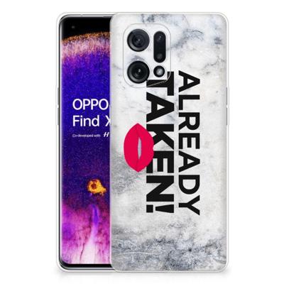 OPPO Find X5 | Siliconen hoesje | met naam Already Taken White