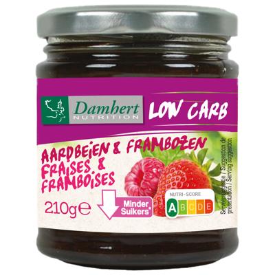 Damhert Confituur aardbei/framboos low carb 210 Gram
